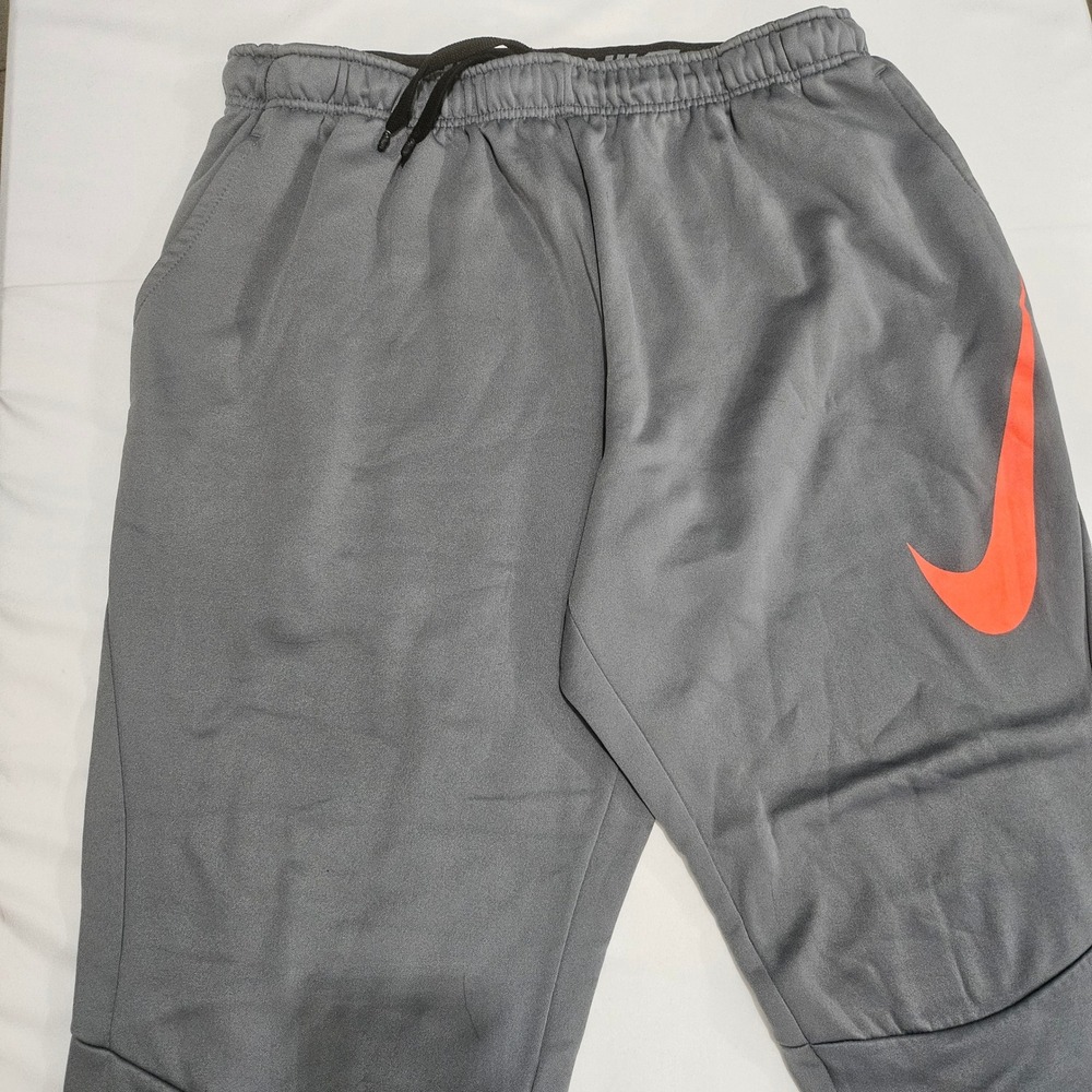 Nike Dri-FIT Joggers Gray Orange Swoosh Sweatpants XXL Women Athletic Pants